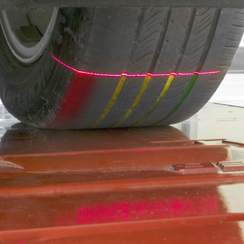 drive over tire tread scanner