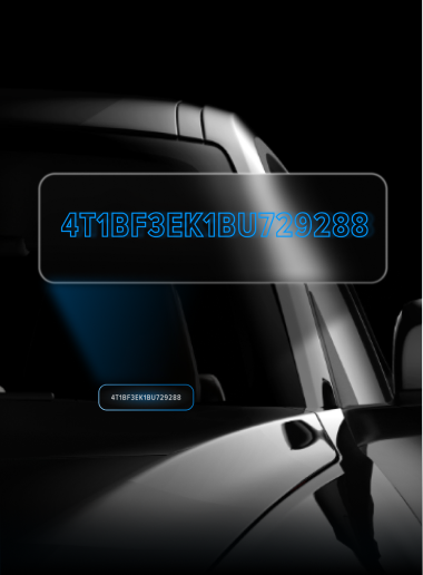 Car with highlighted VIN
